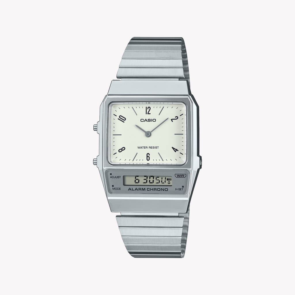 CASIO AQ-800E-7A2EF - ELEGANTLY FUNCTIONAL WOMEN'S ANALOG WATCH WITH SILVER STAINLESS STEEL BAND
