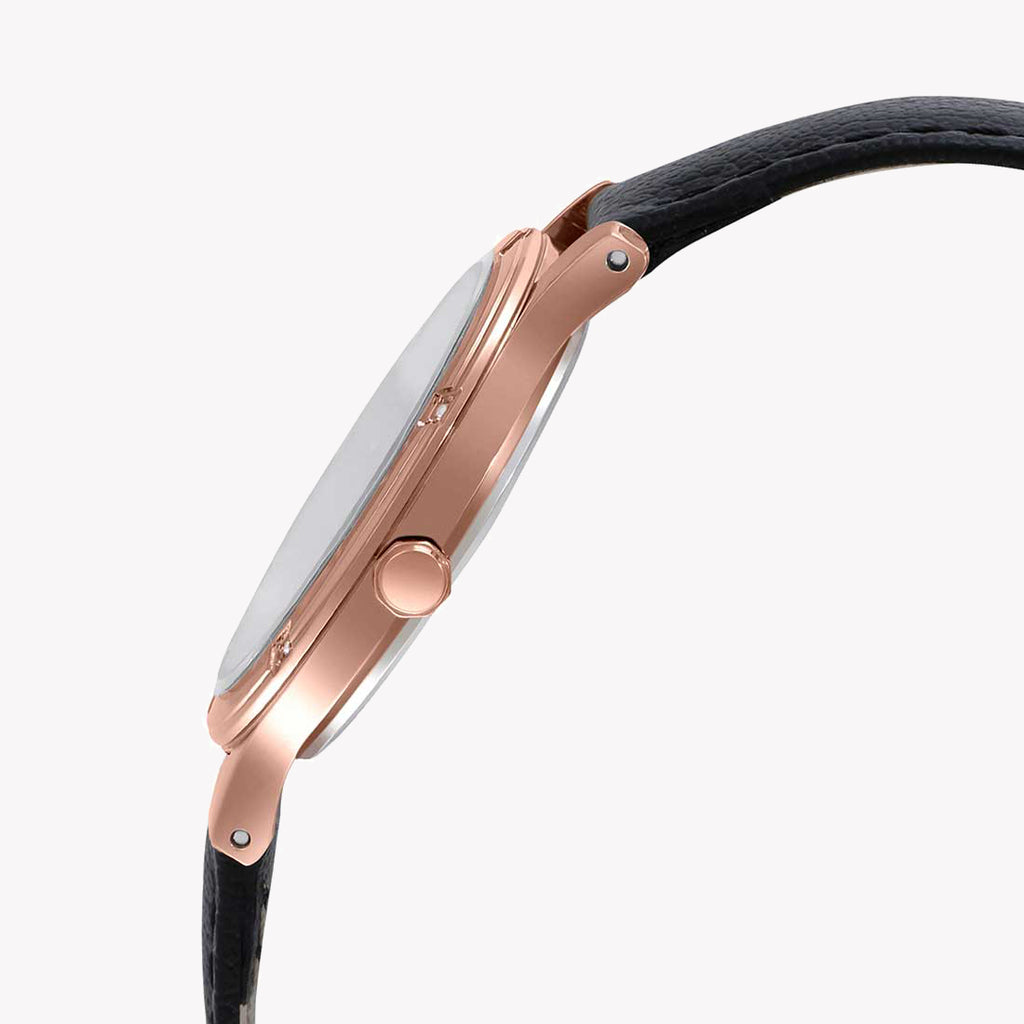 CASIO SHE-4533PGL-1AUDF ROSE GOLD SPORTY ELEGANCE - WOMEN'S TIMEPIECE WITH BLACK LEATHER BAND-i-Watch-4