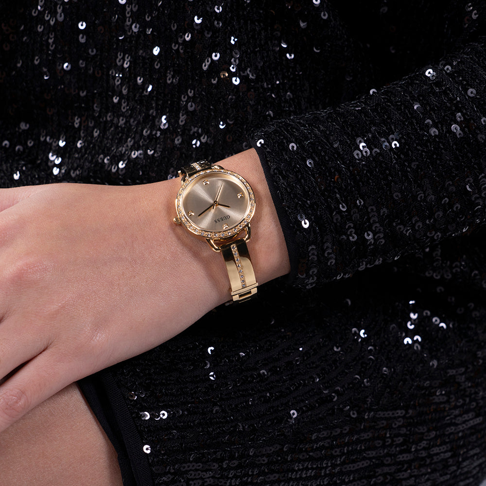 GUESS GW0022L2 - RADIANT GOLD GLAMOUR - Women's Chic Watch with Champagne Dial & Stainless Steel Band-i-Watch-4