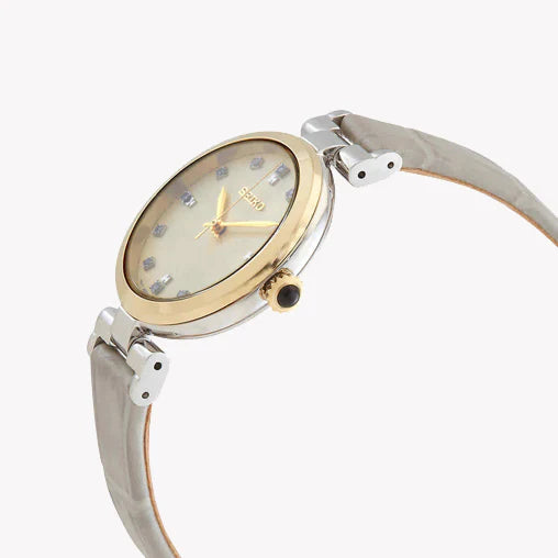 Seiko Women's Gold Stainless Steel, Grey Leather | Srz546p1 by i-watch