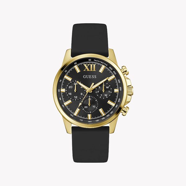 Guess Men's Gold Stainless Steel, Black Silicon | Gw0913g2 by i-watch