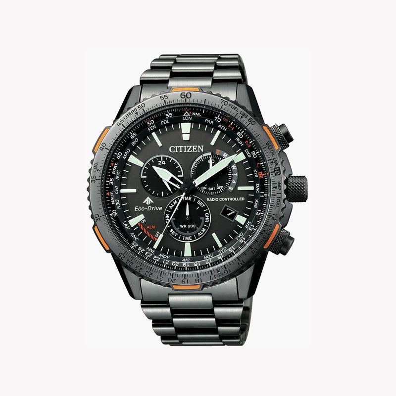 Citizen Men's Black Stainless Steel Watch, Black Dial | Cb5007-51h by i-watch