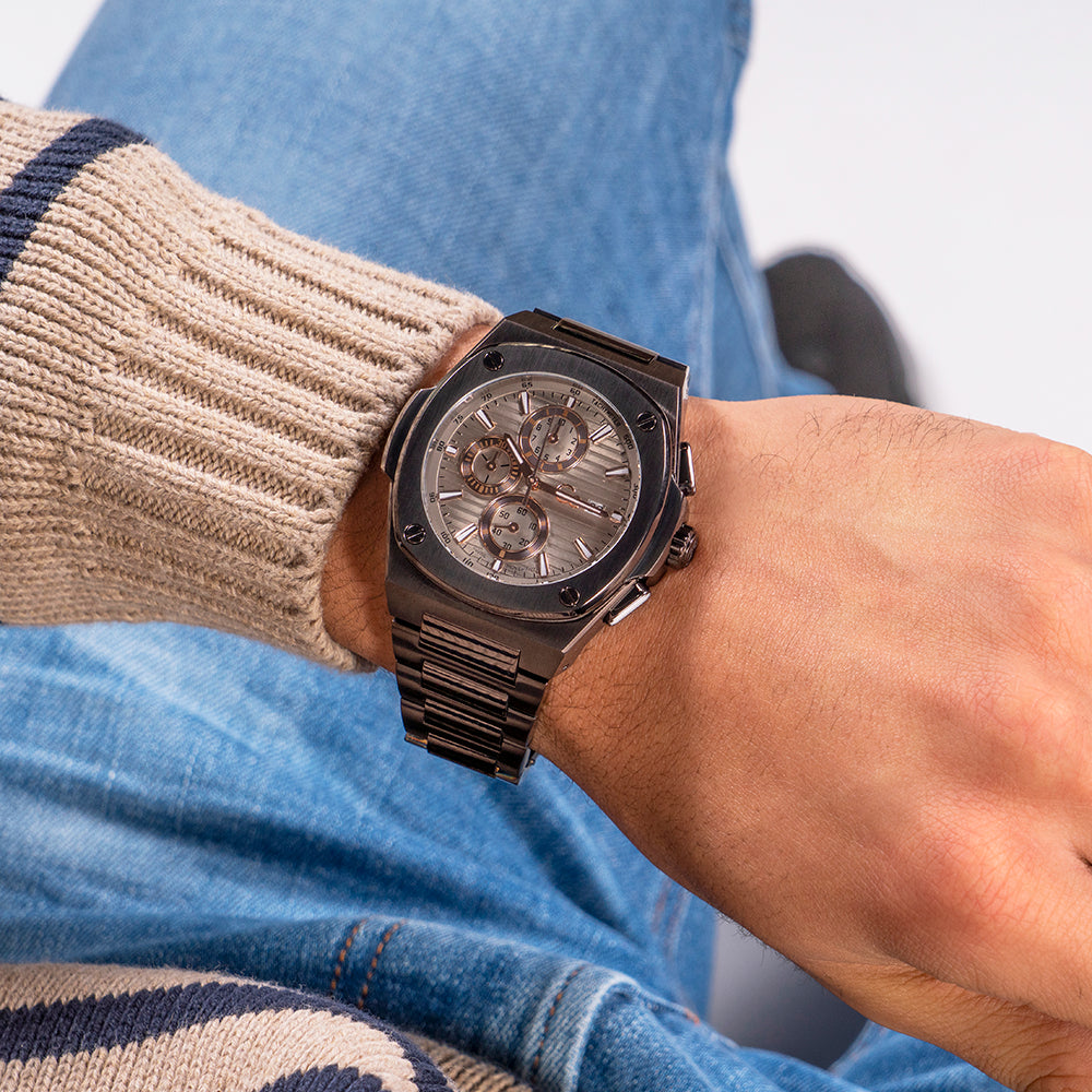 GUESS COLLECTION Y99013G1MF - BOLDLY ELEGANT MEN'S TIMEPIECE WITH STYLISH BROWN STAINLESS STEEL-i-Watch-5