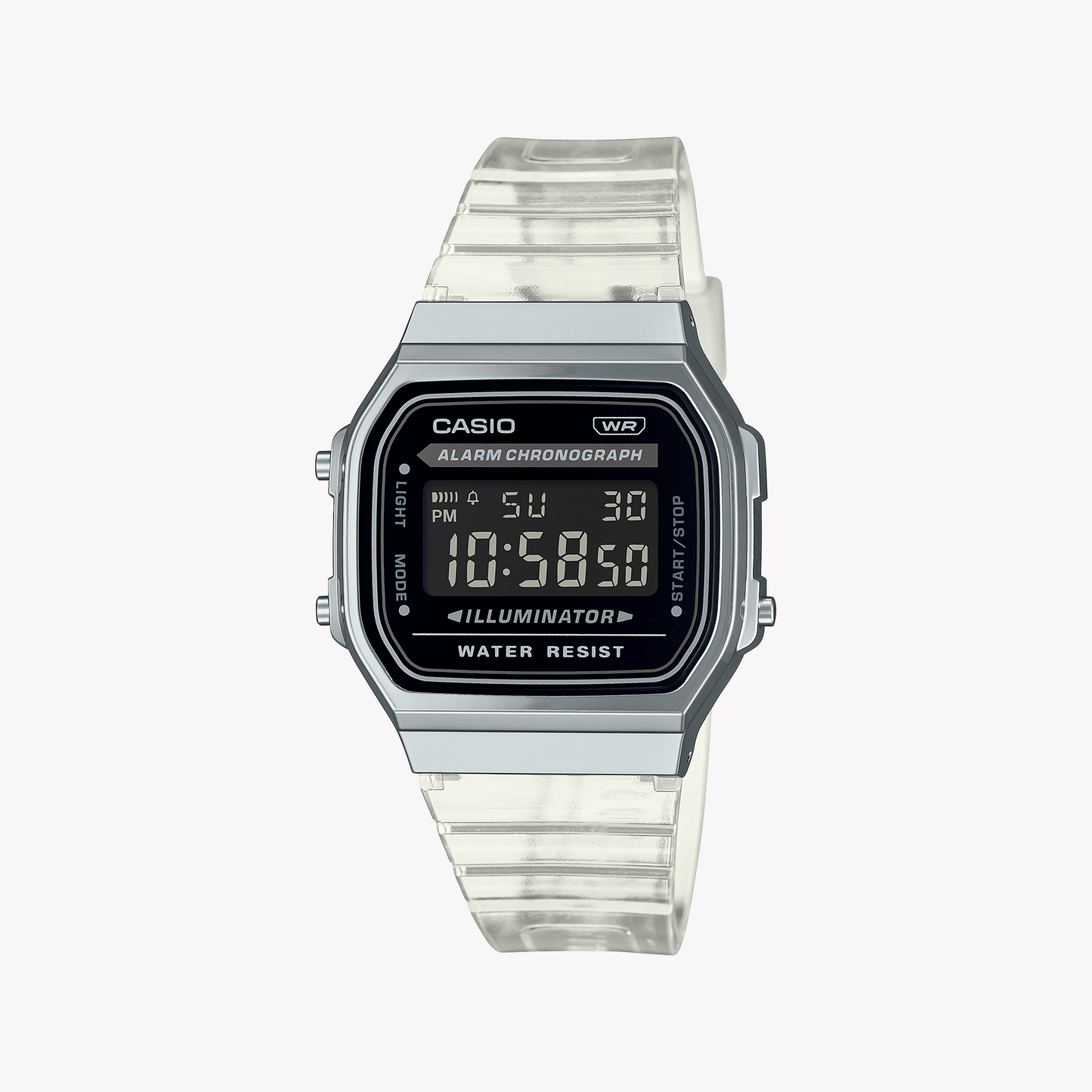 Casio A168XES-1B Vintage Silber Unisex-Uhr