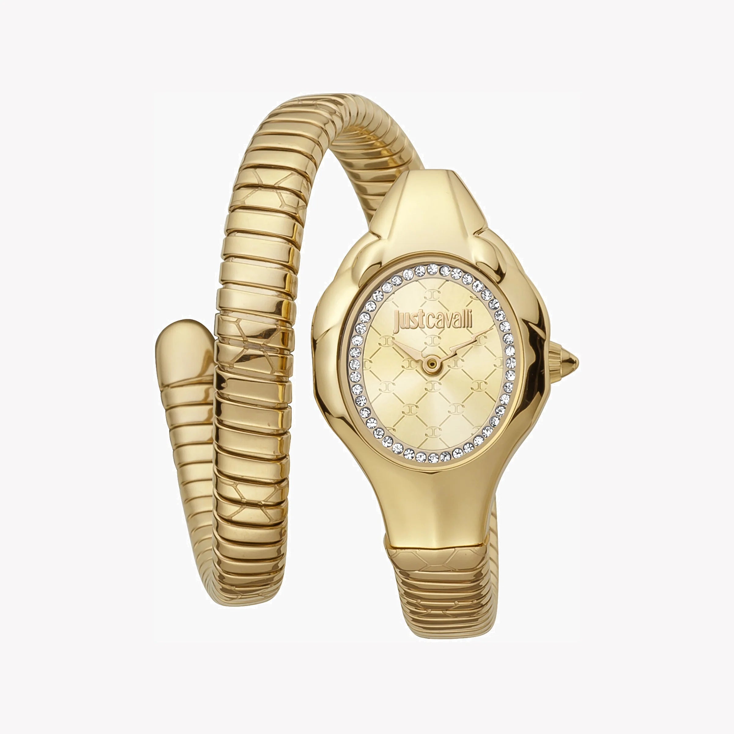 JUST CAVALLI Women's Watch with Gold Stainless Steel Case and Gold Stainless Steel Band