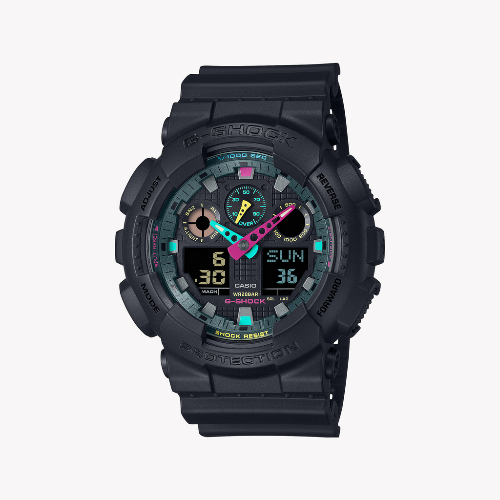CASIO G-SHOCK GA-100MF-1ADR BLACK MATTE - ADVENTURE AWAITS Men's Watch with resin band and digital dial