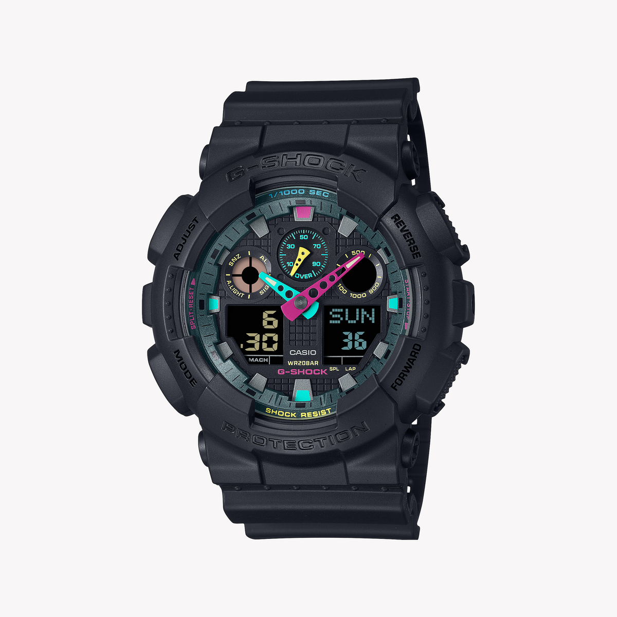 CASIO G-SHOCK GA-100MF-1ADR BLACK MATTE - ADVENTURE AWAITS Men's Watch with resin band and digital dial