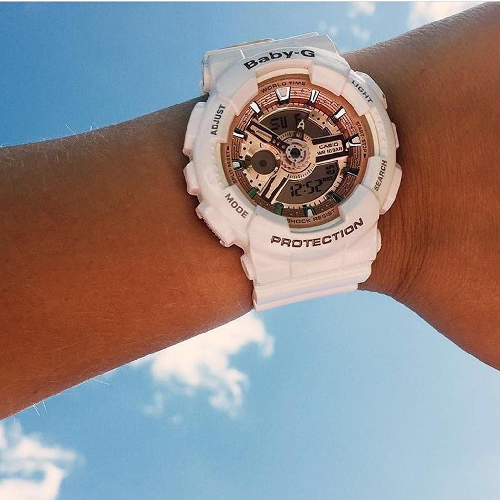 BA-110-7A1DR BABY-G Chic Resilience - Stylish Women's Watch with White Resin Band & Digital Dial-i-Watch-2