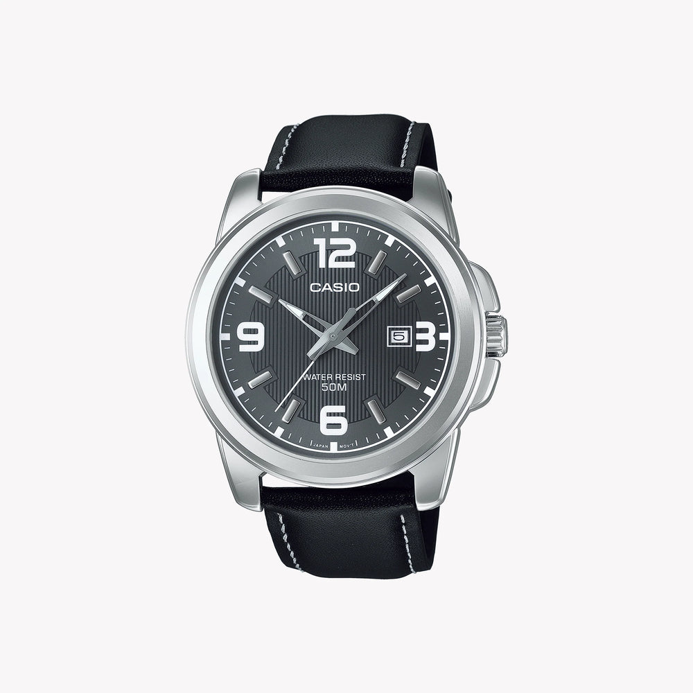 MTP-1314PL-8AVEF - ELEGANT TIMEPIECE FOR THE MODERN GENTLEMAN WITH LEATHER STRAP