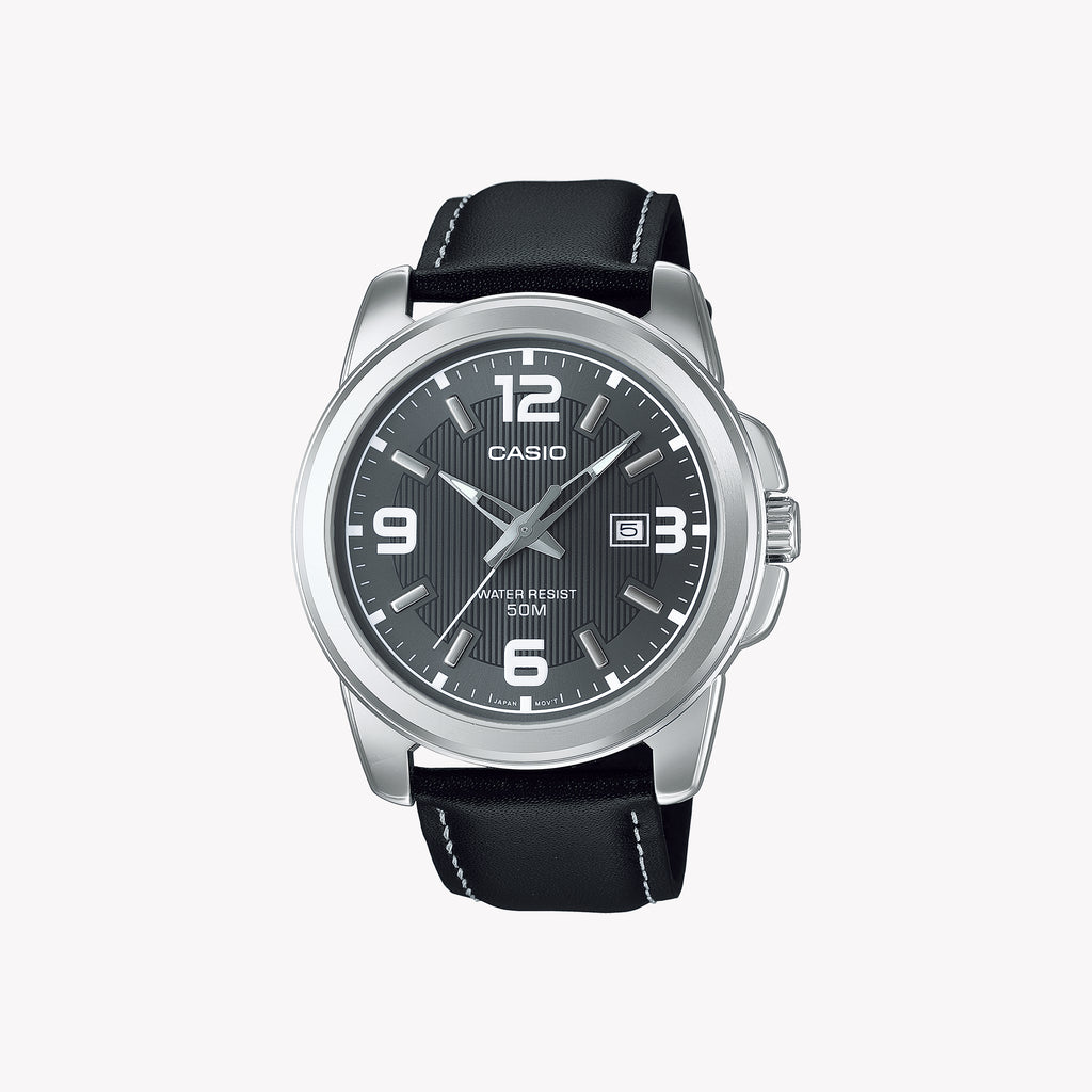 MTP-1314PL-8AVEF - ELEGANT TIMEPIECE FOR THE MODERN GENTLEMAN WITH LEATHER STRAP