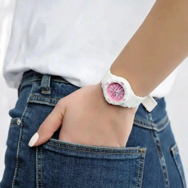 CASIO Women's Watch with White Resin Case and White Resin Band-i-Watch-2