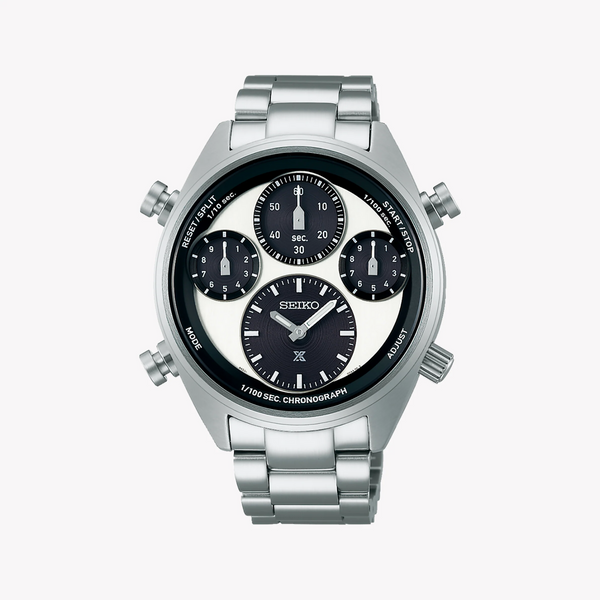 Seiko Men's Silver Stainless Steel, Multicolor Dial | Sfj001p1