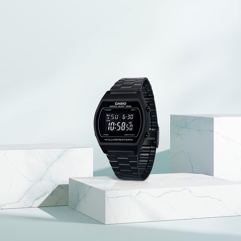 CASIO B-640WB-1BEF BOLD PERFORMANCE - STYLISH ADVENTURER UNISEX WATCH WITH BLACK METAL BAND & DISPLAY-i-Watch-3