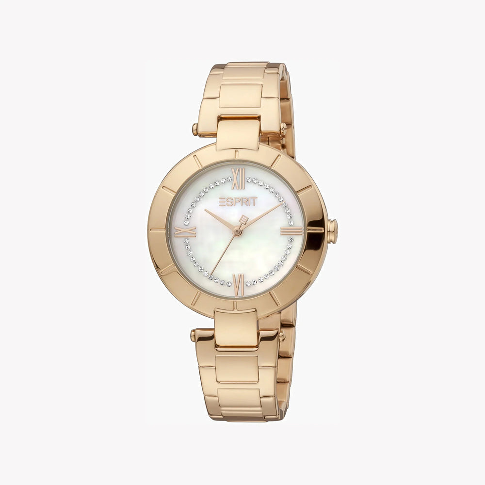 Esprit Women's Rose Gold Watch, White Mother Of Pearls | Es1l067m0025 by i-watch
