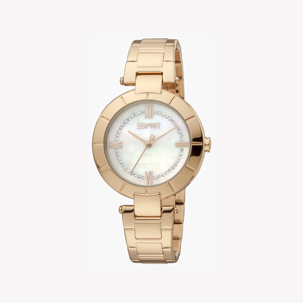 Esprit Women's Rose Gold Watch, White Mother Of Pearls | Es1l067m0025 by i-watch