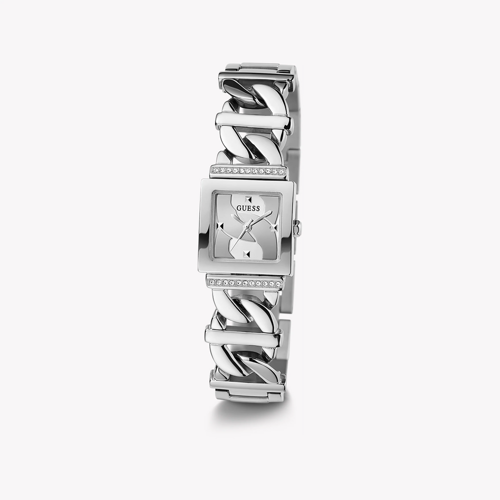 Guess Women's Silver Stainless Steel Watch, Silver Dial | Gw0603l1 by i-watch