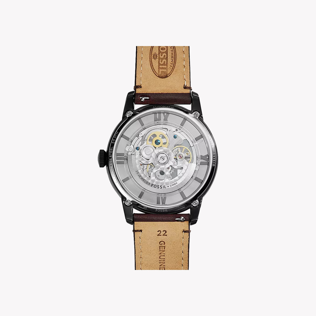 FOSSIL ME3098 - ELEGANT AUTOMATIC TIMEPIECE WITH BROWN DIAL & LEATHER STRAP-i-Watch-2