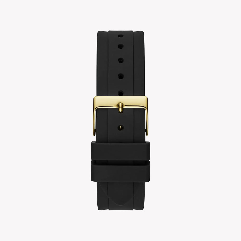Guess Women's Gold Stainless Steel, Black Silicone | Gw0257l1 by i-watch