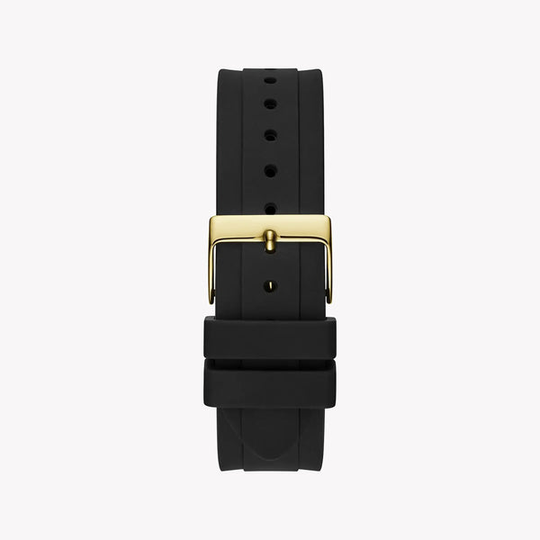 Guess Women's Gold Stainless Steel, Black Silicone | Gw0257l1 by i-watch