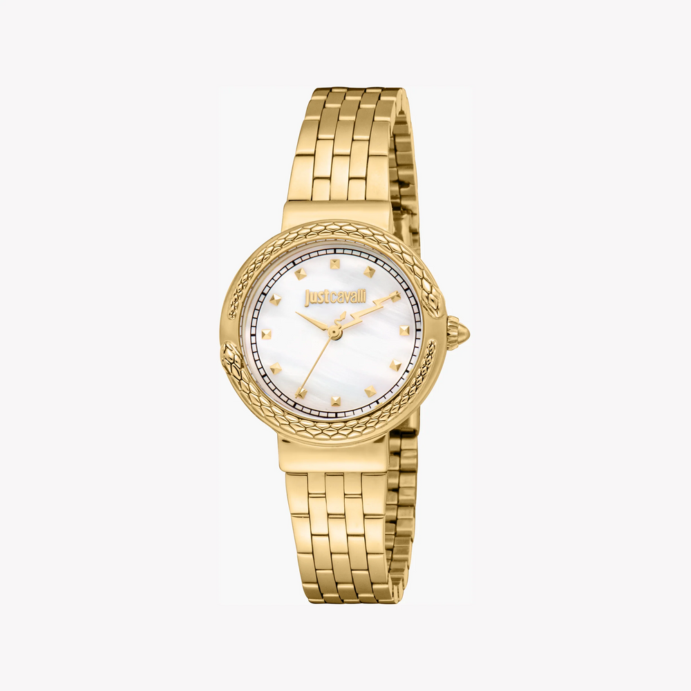 Just Cavalli Women's Gold Watch, White Mother-Of-Pearl Dial | Jc1l311m0025 by i-watch