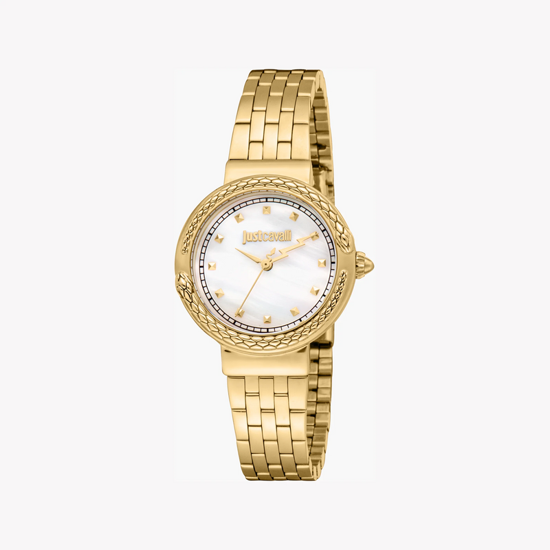 Just Cavalli Women's Gold Watch, White Mother-Of-Pearl Dial | Jc1l311m0025 by i-watch