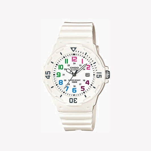 Montre analogique blanche pour femme Casio LRW-200H-7BV