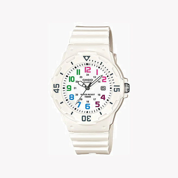 CASIO Women's Watch with White Resin Case and White Resin Band