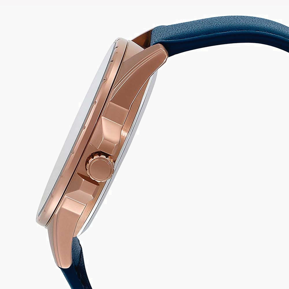 CASIO MTP-SW320RL-7AVDF ELEGANT TIMEPIECE - RUGGED ROSE GOLD & BLUE LEATHER MEN'S WATCH-i-Watch-2