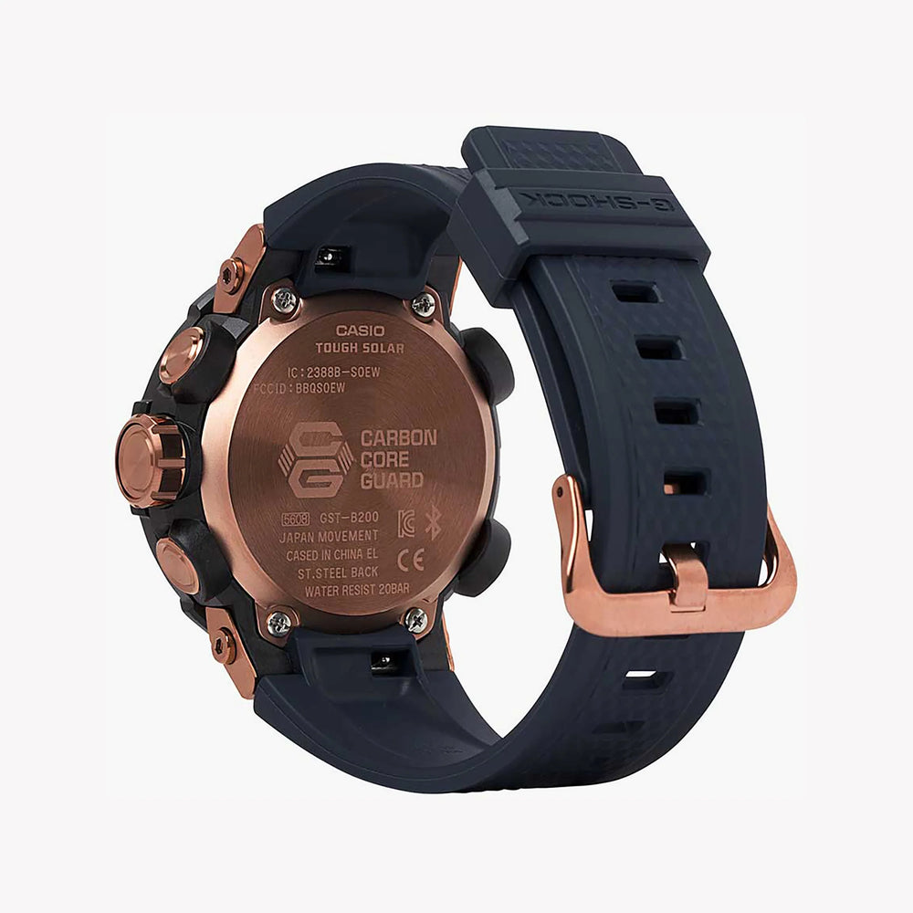Casio G-Shock Gst-B200g-2adr - Bold Elegance Men's Watch With Rose Gold & Black Resin Band by i-watch