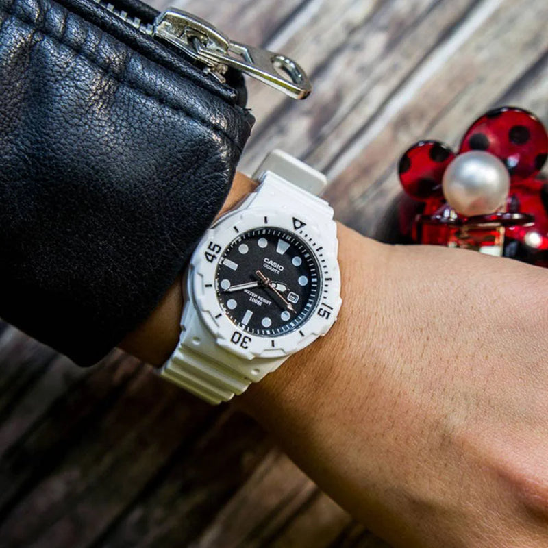Casio Women's Resin Watch, White/Black | Lrw-200h-1e by i-watch