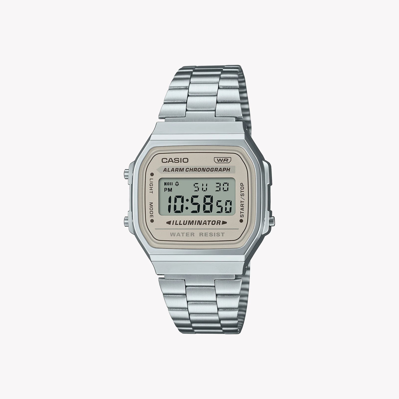 CASIO A168WA-8AY BOLD VERSATILITY - SPORTY DIGITAL WATCH WITH STYLISH SILVER BAND