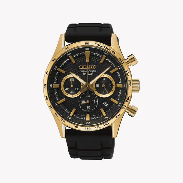 SEIKO SSB446P1 Men's Watch - Gold Case, Multicolor Dial-i-Watch