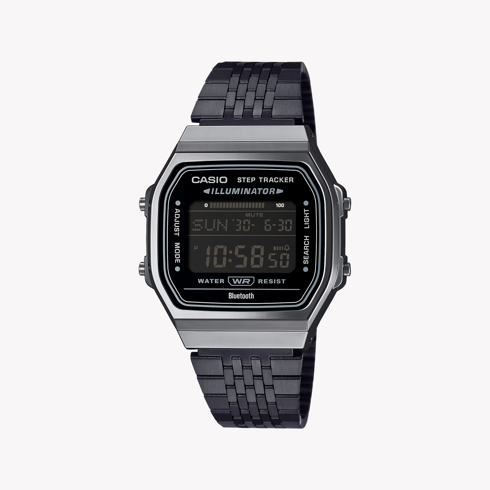 Casio Men's Black Resin Watch, Metal Band | Abl-100wegg-1bef by i-watch