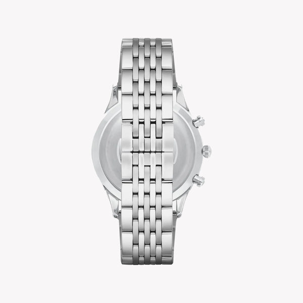 Emporio Armani Men's Silver Watch, Blue Dial | Ar1648