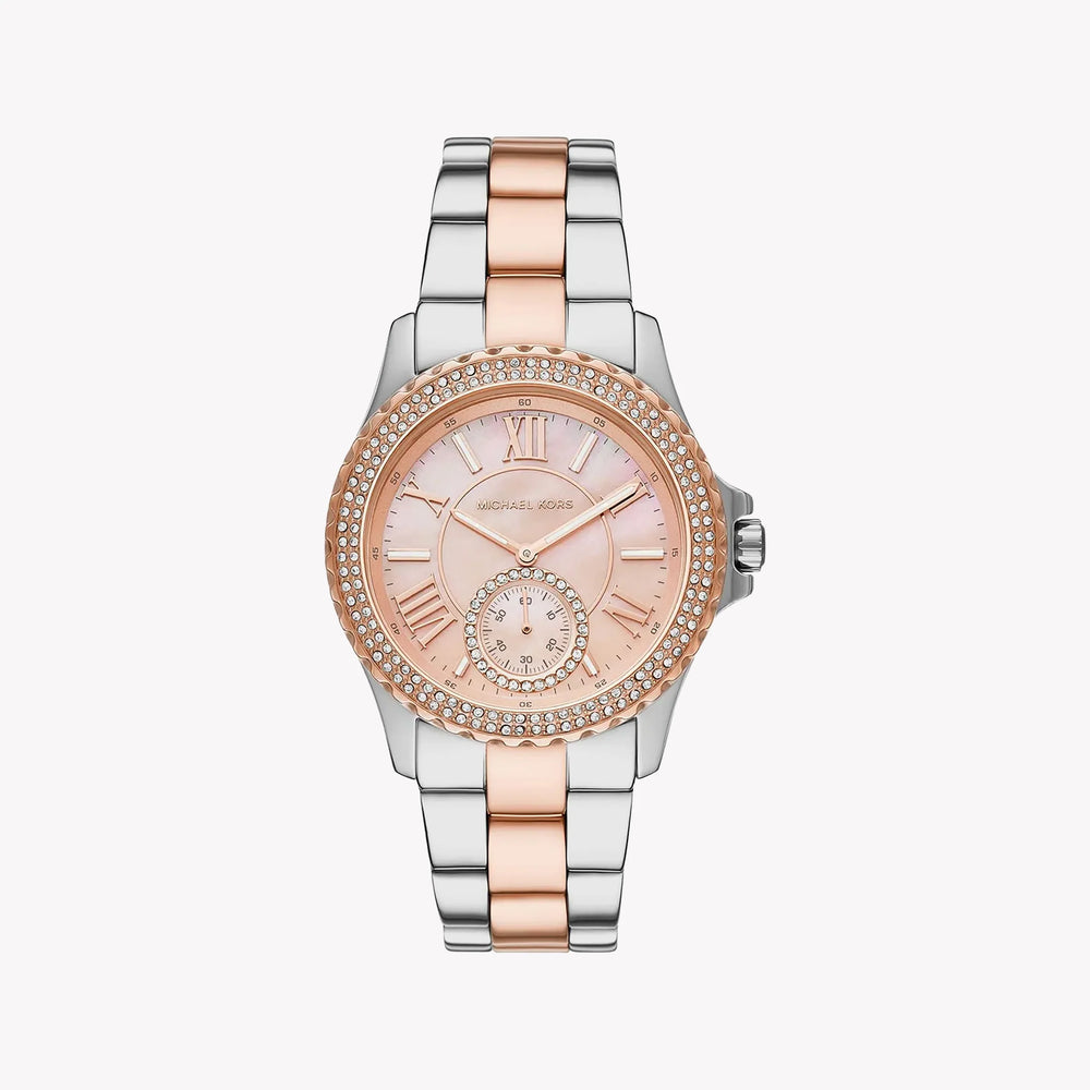 Michael Kors Women's Silver-Rose Gold Watch, Rose Gold Dial | Mk7402 by i-watch