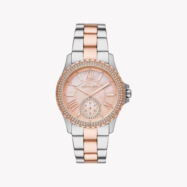 Michael Kors Women's Silver-Rose Gold Watch, Rose Gold Dial | Mk7402 by i-watch