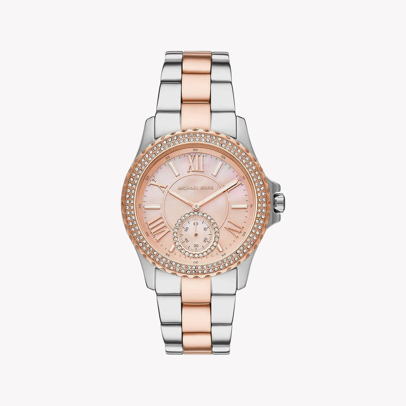 Michael Kors Women's Silver-Rose Gold Watch, Rose Gold Dial | Mk7402 by i-watch