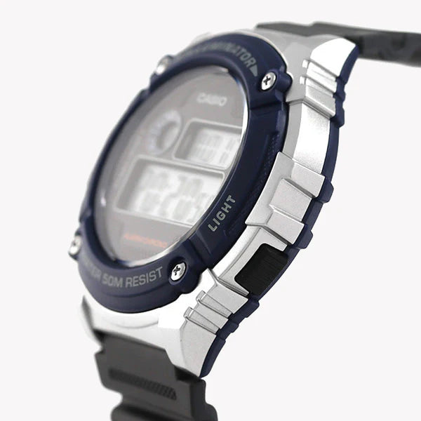 Casio W-216h-2avdf Sporty Adventure - Men's Digital Watch With Silver Case & Gray Band by i-watch