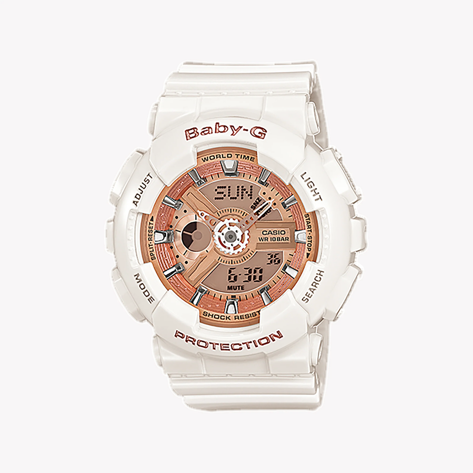Baby-G Women's White Resin Watch, Digital Dial | Ba-110-7a1dr by i-watch