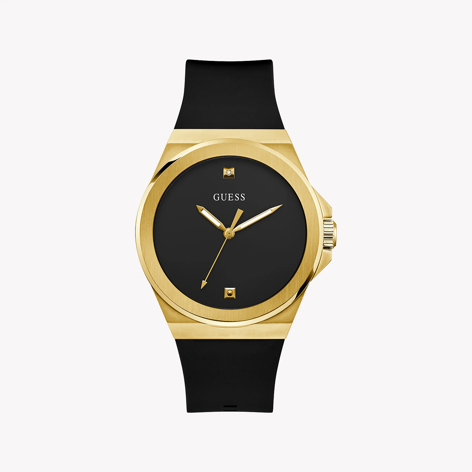 Guess Women's Gold Watch, Black Silicone Band | Gw0790g1 by i-watch