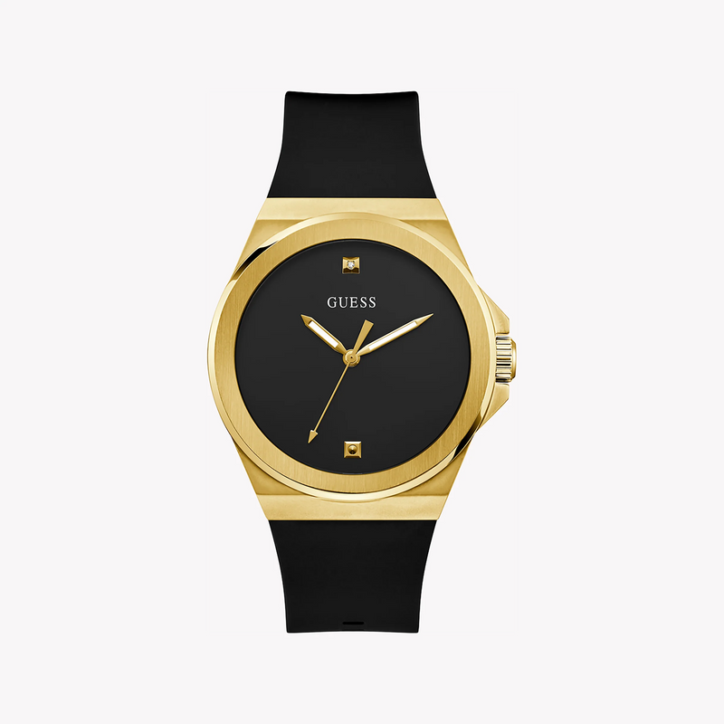 Guess Women's Gold Watch, Black Silicone Band | Gw0790g1 by i-watch