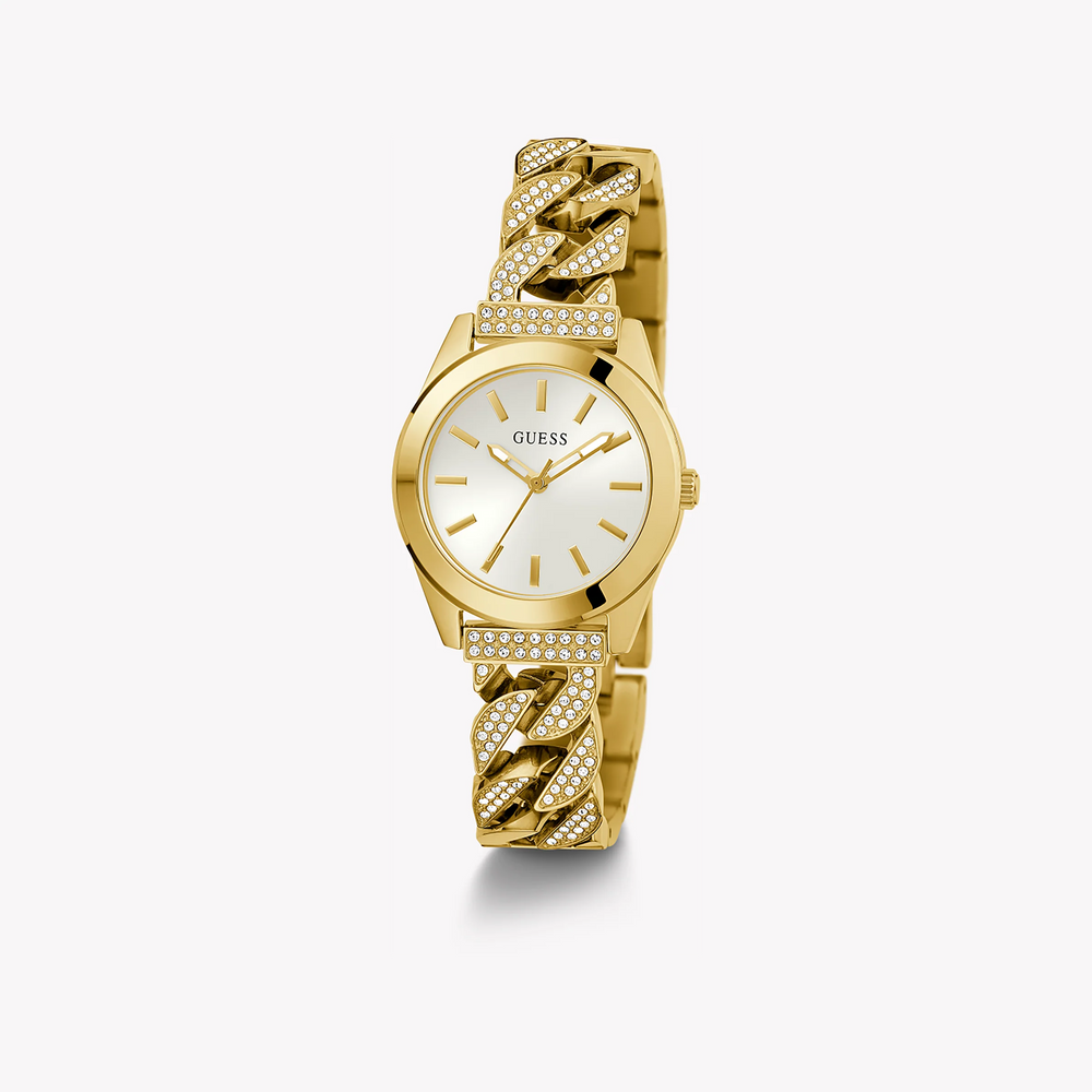 Guess Women's Gold Stainless Steel Watch, White Dial | Gw0546l2 by i-watch