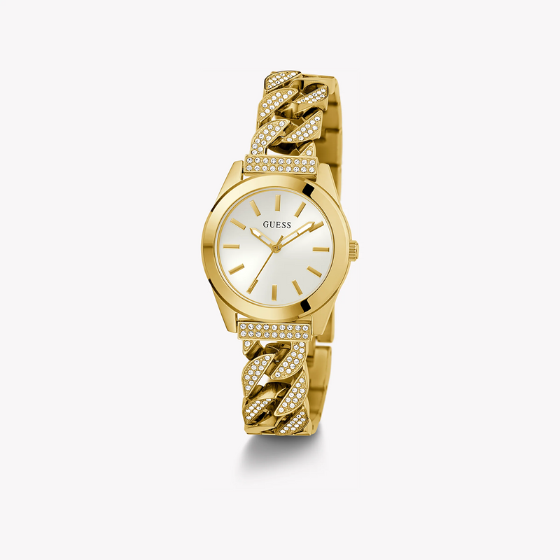 Guess Women's Gold Stainless Steel Watch, White Dial | Gw0546l2 by i-watch