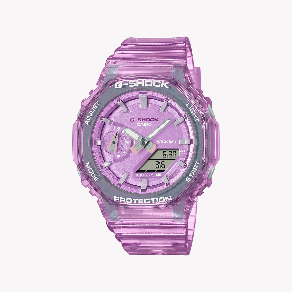 CASIO G-SHOCK GMA-S2100SK-4ADR BOLD ADVENTURE - PINK POWER WOMEN'S WATCH with sporty pink resin band and digital display