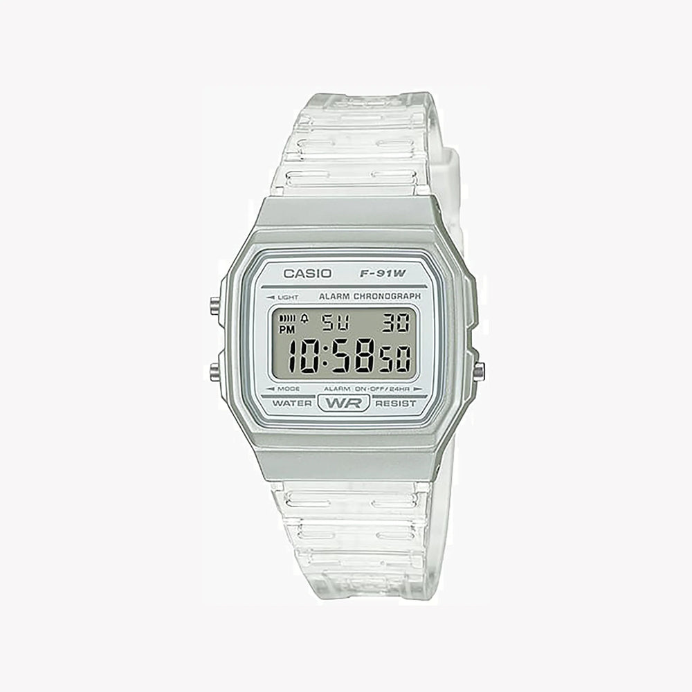Casio Unisex White Resin Watch, Digital Display | F-91ws-7 by i-watch