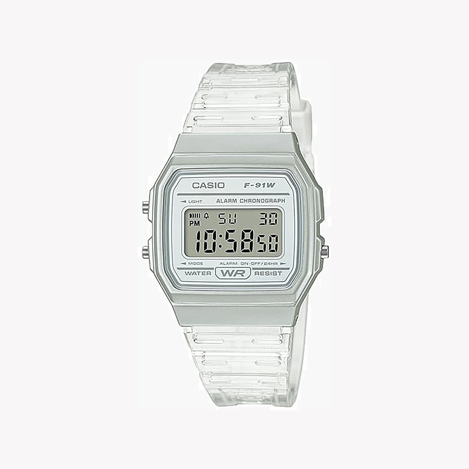 Casio Unisex White Resin Watch, Digital Display | F-91ws-7 by i-watch