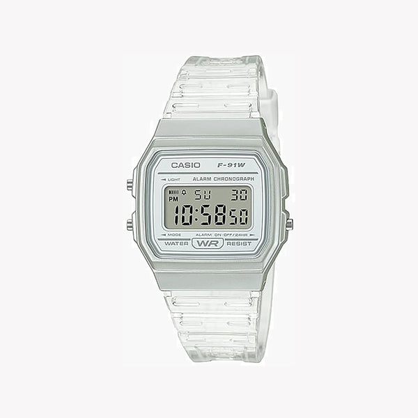 Casio Unisex White Resin Watch, Digital Display | F-91ws-7 by i-watch