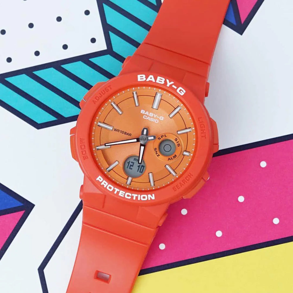 Casio Baby-G Bga-255-4adr Bold Adventurer - Vibrant Orange Sporty Watch by i-watch