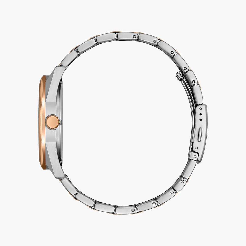 Citizen Men's Silver/Rose Gold Watch, White Dial | Bm7606-84a by i-watch