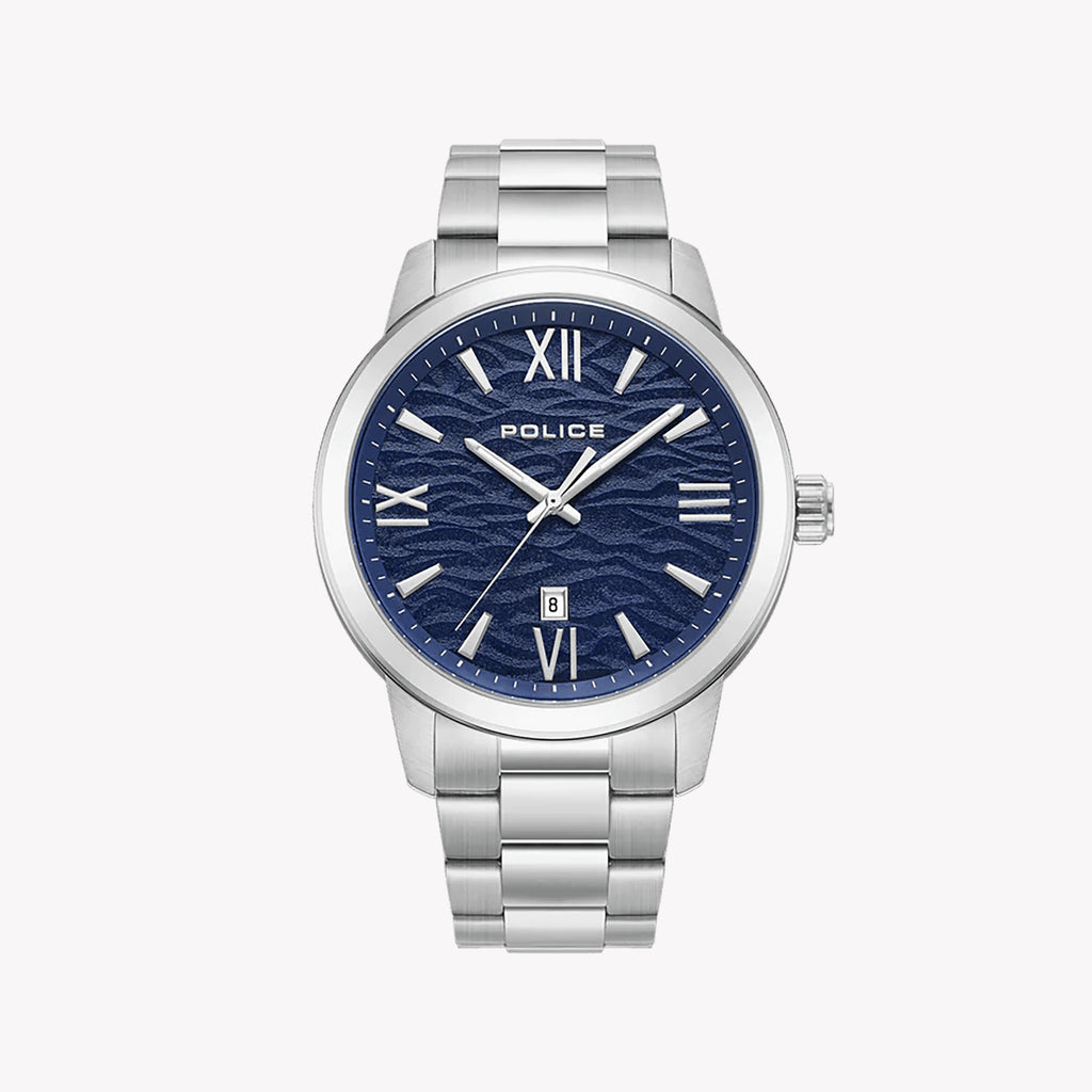 POLICE PEWJH0004903 MEN’S TIMEPIECE - ELEGANT STAINLESS STEEL WITH STRIKING BLUE DIAL
